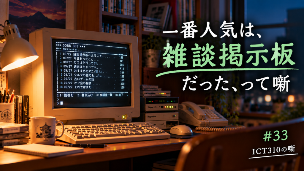 一番人気は、雑談掲示板だった、って噺